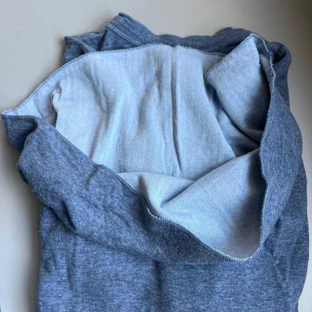 L.L. Bean Heather Blue Long Sleeve Henley Thermal Men’s Shirt size Large - Picture 7 of 12